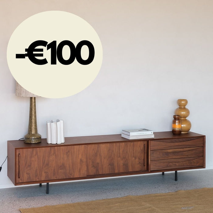 TV-Schrank mit Schubladen – Oskar – Walnuss – 220 cm