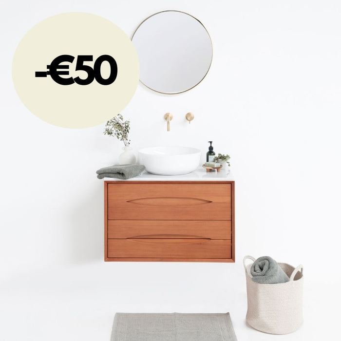 Mueble de baño Bill Teca - Alexis II - Placa superior de mármol blanco