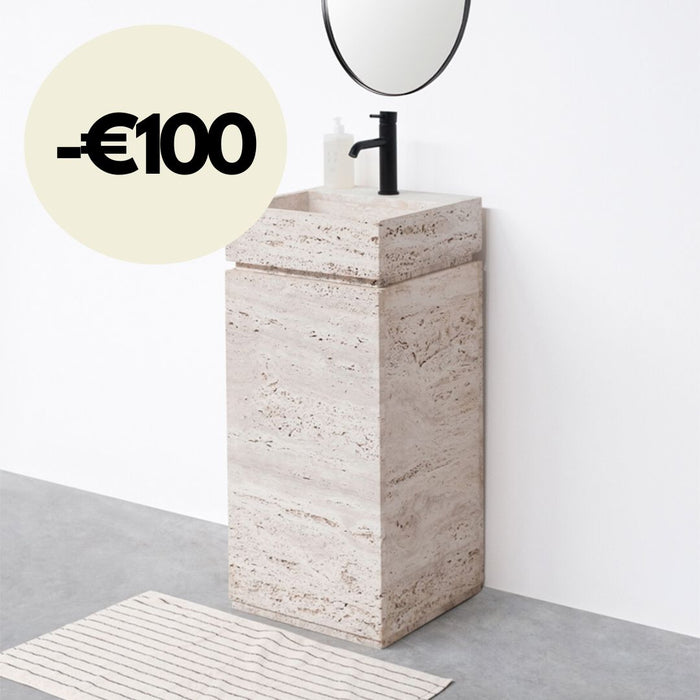 Agua de manos - Quimper - Travertino - Blanco