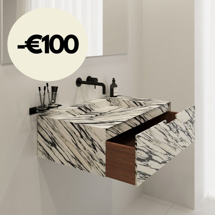 Lavabo mármol calacatta - Loudun - Lavabo simple - 80 cm