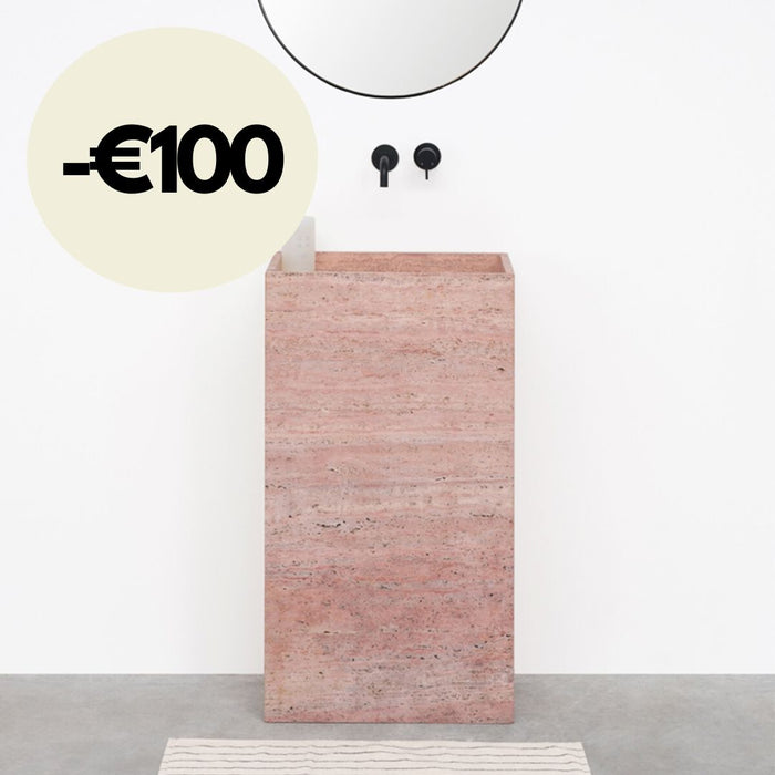 Handwascher - Etienne - Travertin - Rot