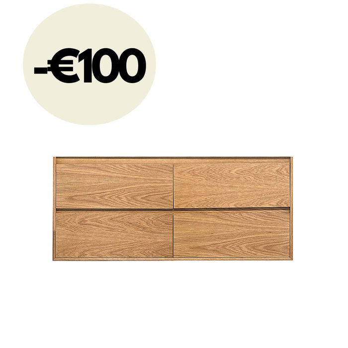 Mueble de baño escandinavo ANN - 150 cm - Roble