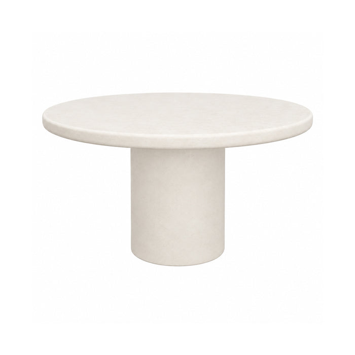 Table à manger Dinan Ø150 cm - MicroSkin - Finition structure latte - Plateau rond épaisseur 6 cm