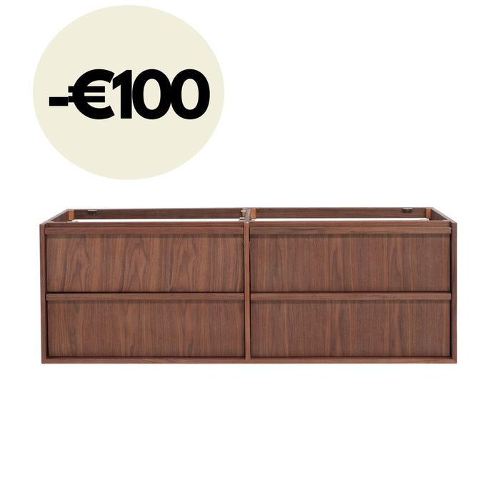 Fien cabinet body - Walnut - 150 cm | Spacious storage cupboard