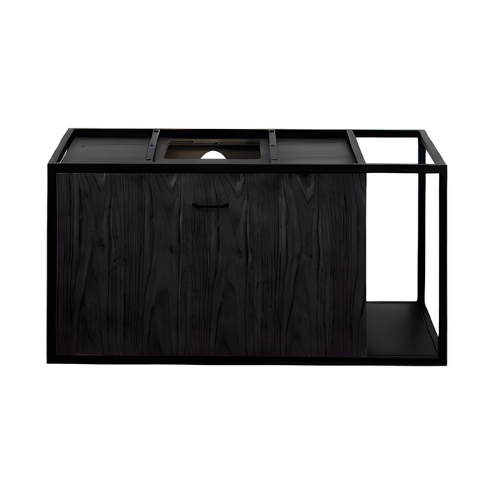 Estructura de baño de metal cebu minimalista - negro - 100 cm