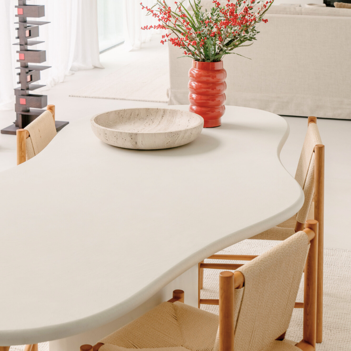 Microcement Limoges dining table - 260 cm - Structured finish