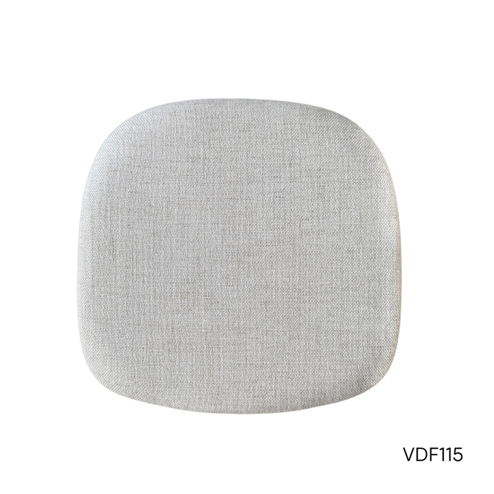 Silla de comedor Ely - Asiento rectangular de tela - Nogal claro