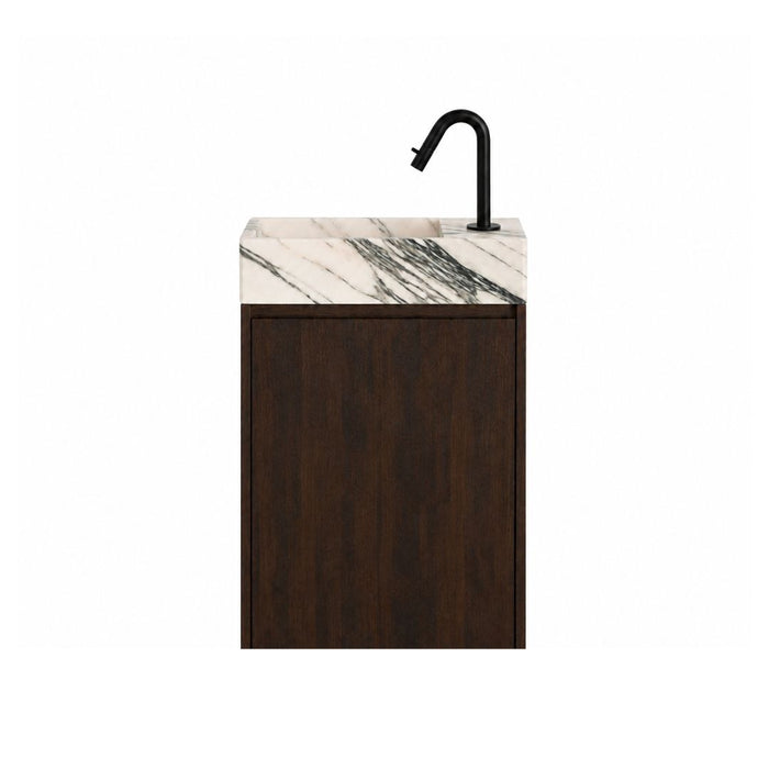 Lavabo Krabi con mueble - Smoke - Mármol azul/blanco