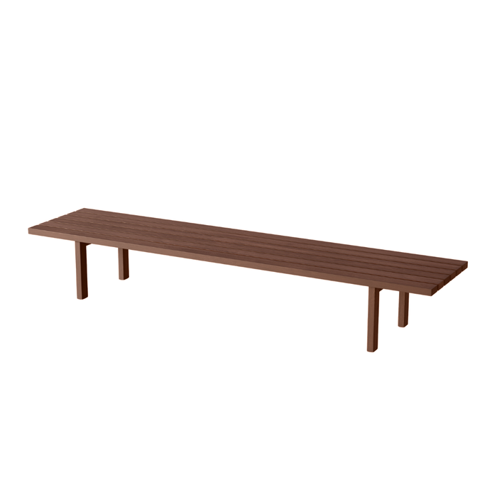 Rechthoekige houten salontafel Melanie - Essenhout - Coffee bean kleur - 200 cm