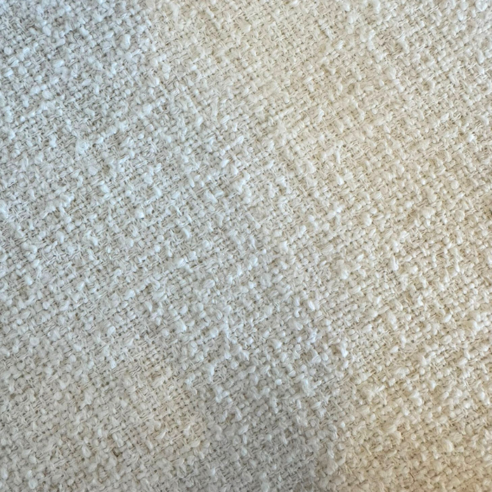 Chaise de salle à manger Arlo - Chêne foncé - Assise en tissu : bouclé ivoire