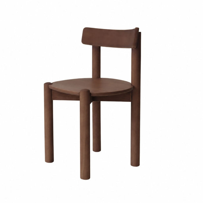 Chaise de salle à manger Arlo - Noyer foncé - Assise en bois