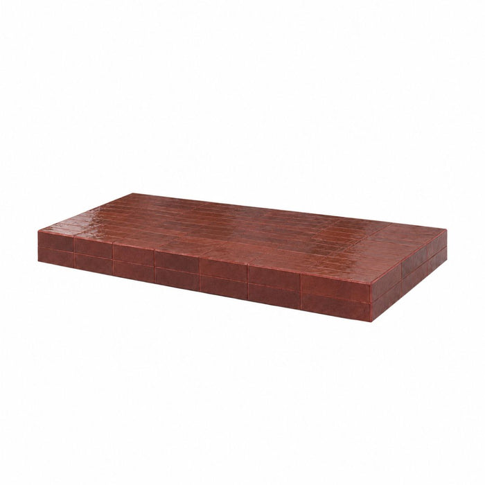 Tilo coffee table - Cinnamon color - Tiled top - Rectangular - 168 cm