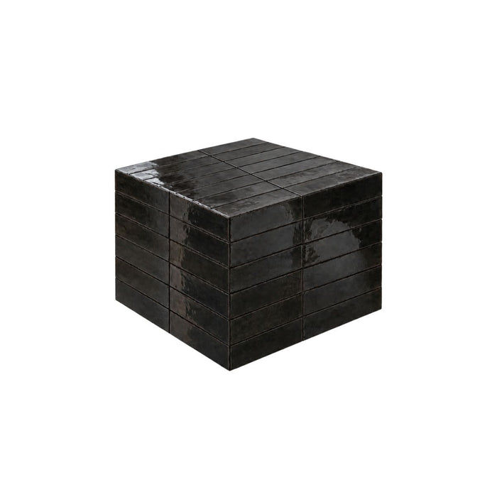 Salontafel Vence Schwarze Fliesen - Hoch - 39 cm