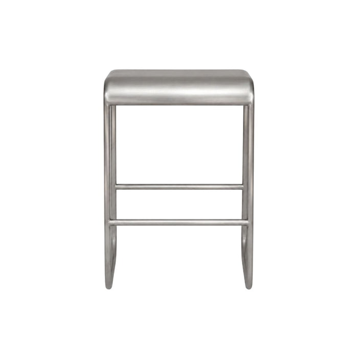 Barhocker Noli - Sitzhöhe 65 cm - Gebürsteter Stahl
