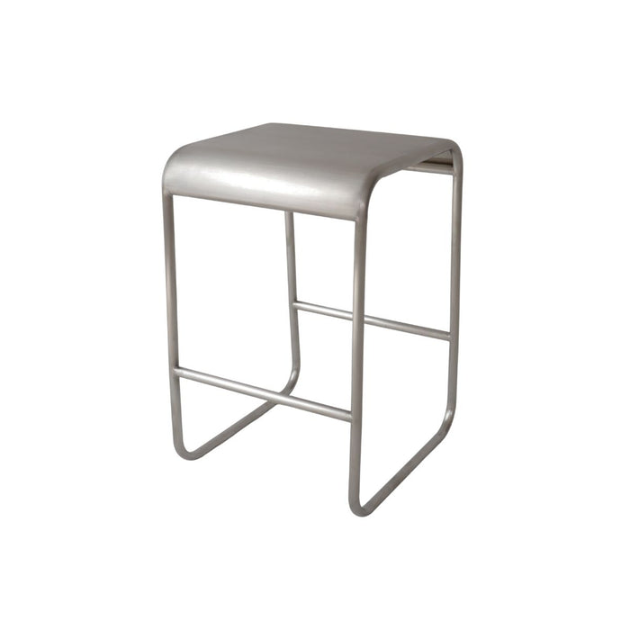 Barhocker Noli - Sitzhöhe 65 cm - Gebürsteter Stahl