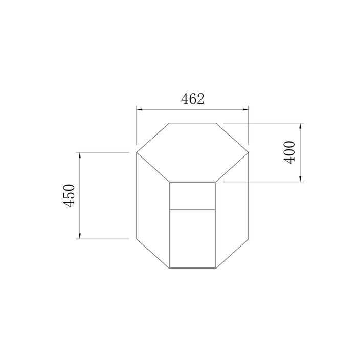 Bijzettafel Cube B46.2 D40 H45 - Geborsteld staal