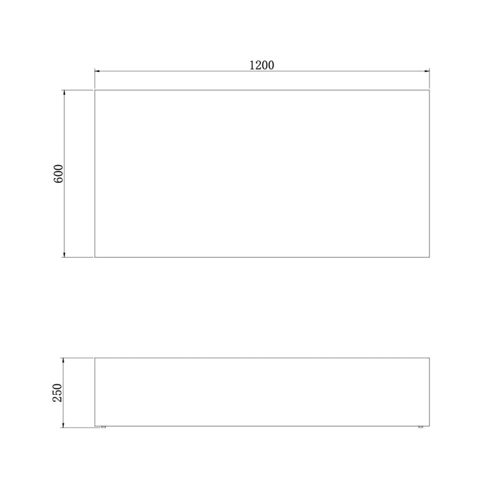 Mesa de centro rectangular Sienna - 120 cm - Acero inoxidable