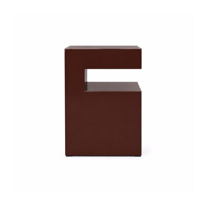 Table d'appoint Lewis - L32 P32 H45 - Finition laquée brillante - Cannelle