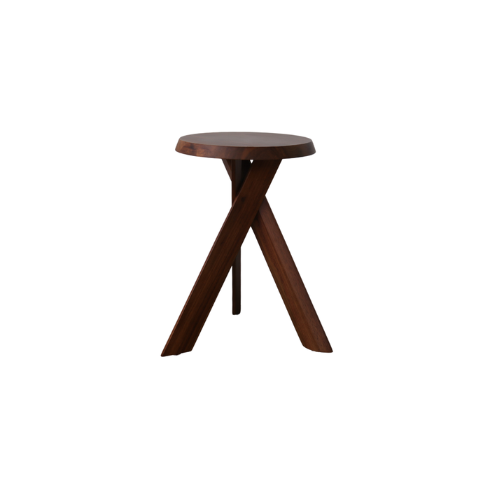 Side table Pannes - Acacia wood - Smoke wood color