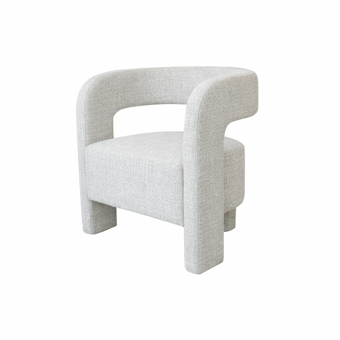 Avignon - Fauteuil avec accoudoir - L 69 cm - Disponible en Vert mousse, Bouclé ivoire et Tissage grès