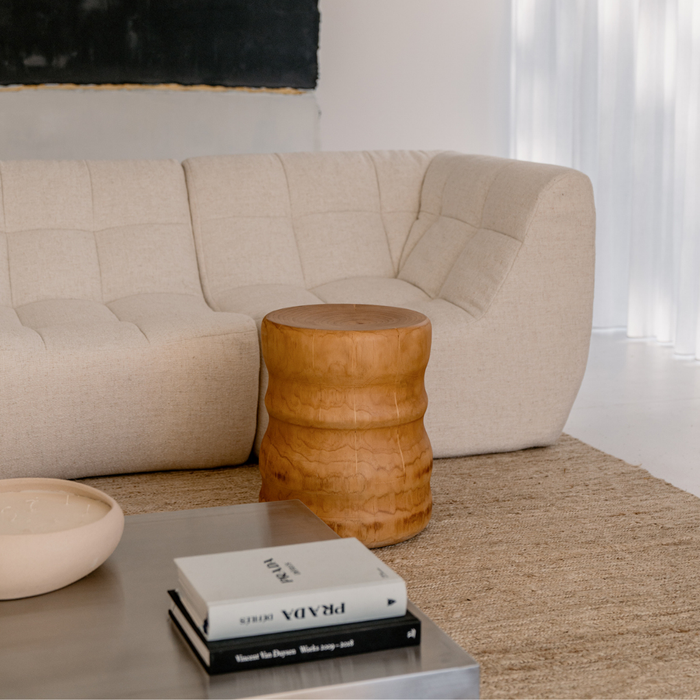 Corner Armchair - Lemont - W91 D91 H74 - Ivory Bouclé