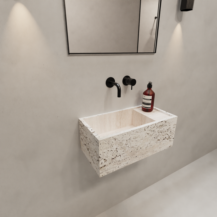 Hand washer - Chemery - White Travertine - 50 cm