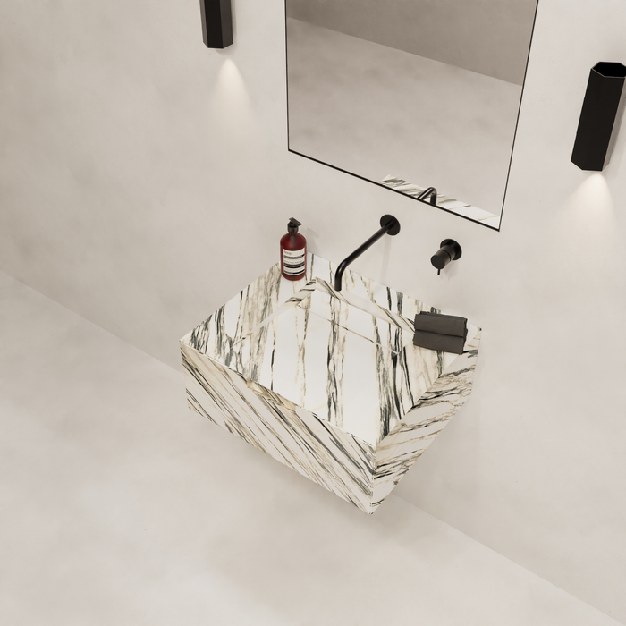 Washbasin calacatta marble - Loudun - Single washbasin - 80 cm