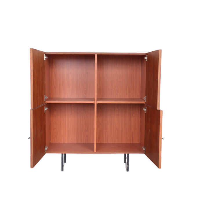 Mark tall sideboard with walnut raffia doors