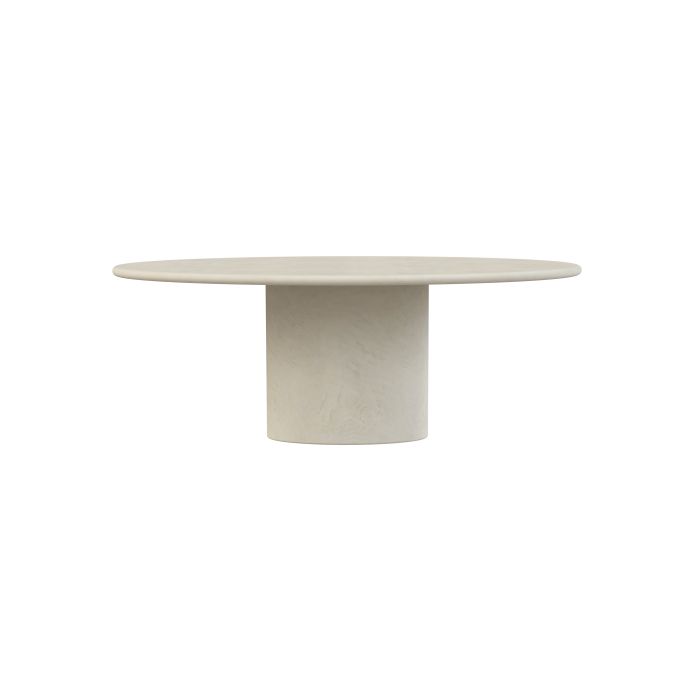Oval dining table concrete look - Dena - Latte - 220cm - StoneSkin