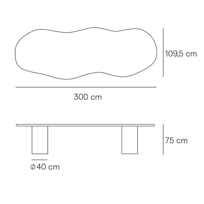 Organische Eettafel - Limoges - Microskin