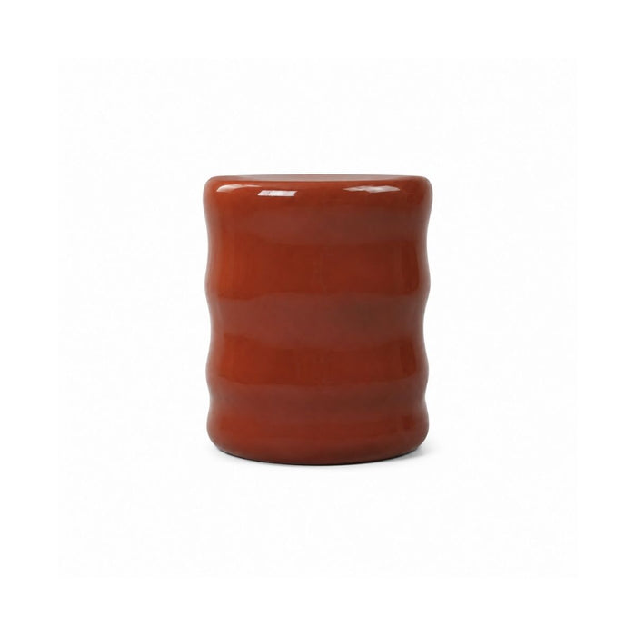 Pouf Leni – D29 × H34 cm – Céramique – Brun cuivré