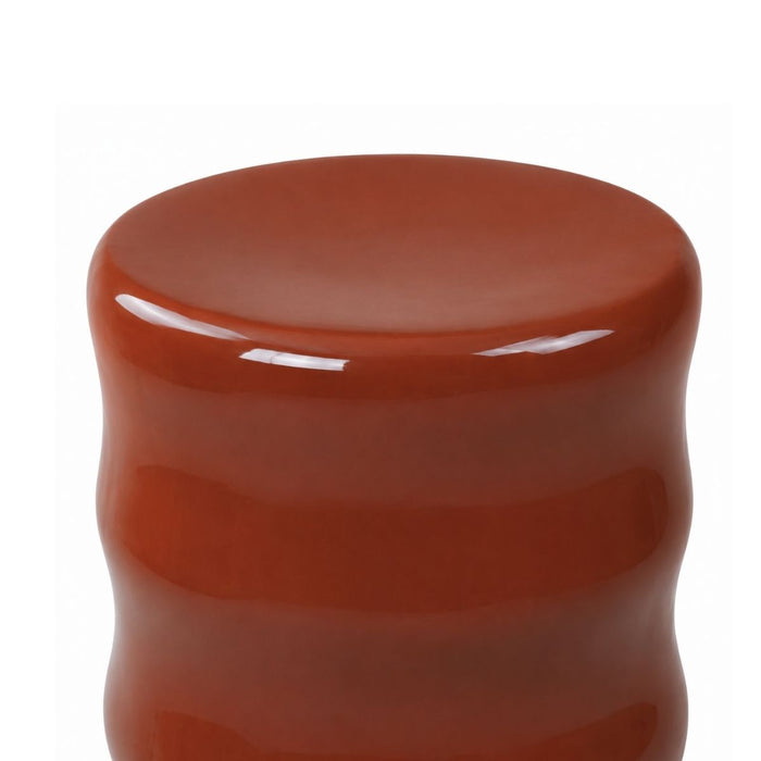Pouf Leni – D29 × H34 cm – Céramique – Brun cuivré