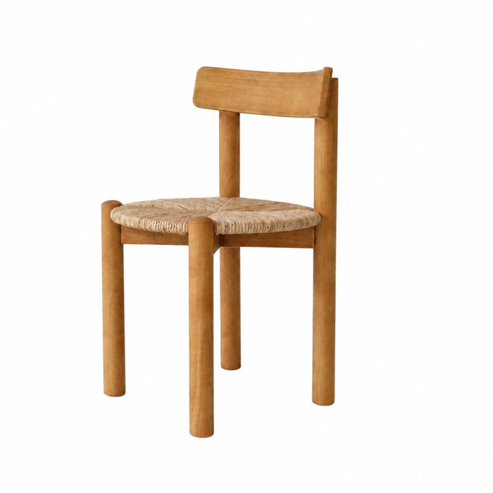 Silla de comedor Arlo - Roble - Asiento tejido en color natural