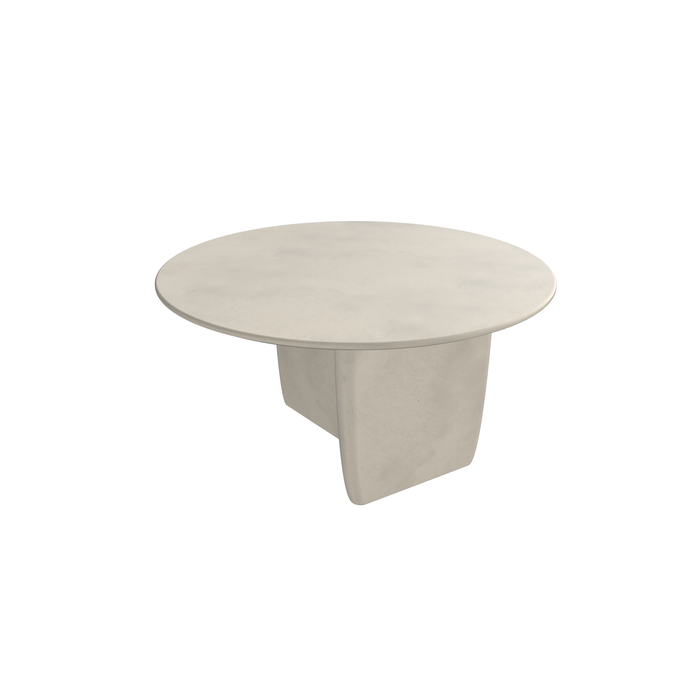 Ronde Beige Eettafel - Rochelle - 150 cm - Poten met schuine rand - MicroSkin