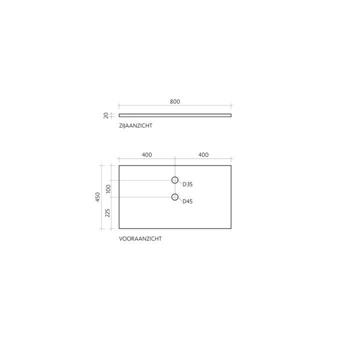 Wash plate - Gray sandstone - Marcel - 80 cm