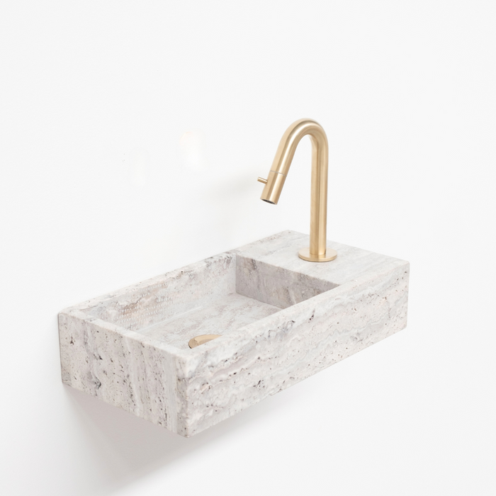 Handwaschbrunnen aus Travertin Porto – Grauer Sandstein