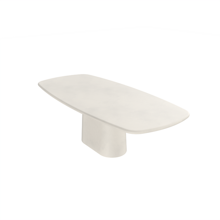 Mesa de comedor rectangular - Pata ovalada - StoneSkin - Lorient - Latte