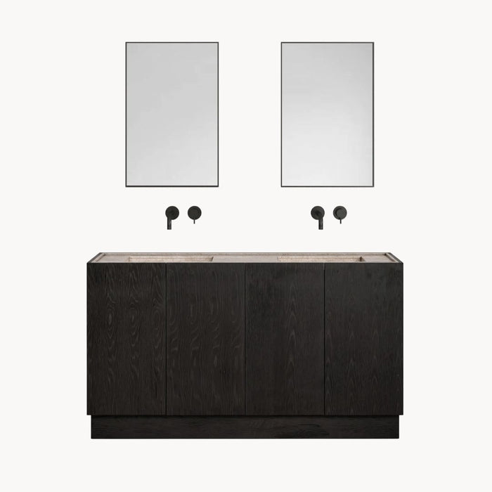 Felix 150 cm - Roble negro - Basiel travertino blanco
