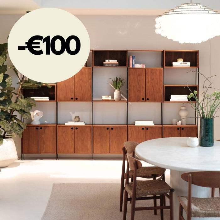 Sarzeau - Wandkast met 5 vakken - Walnoot