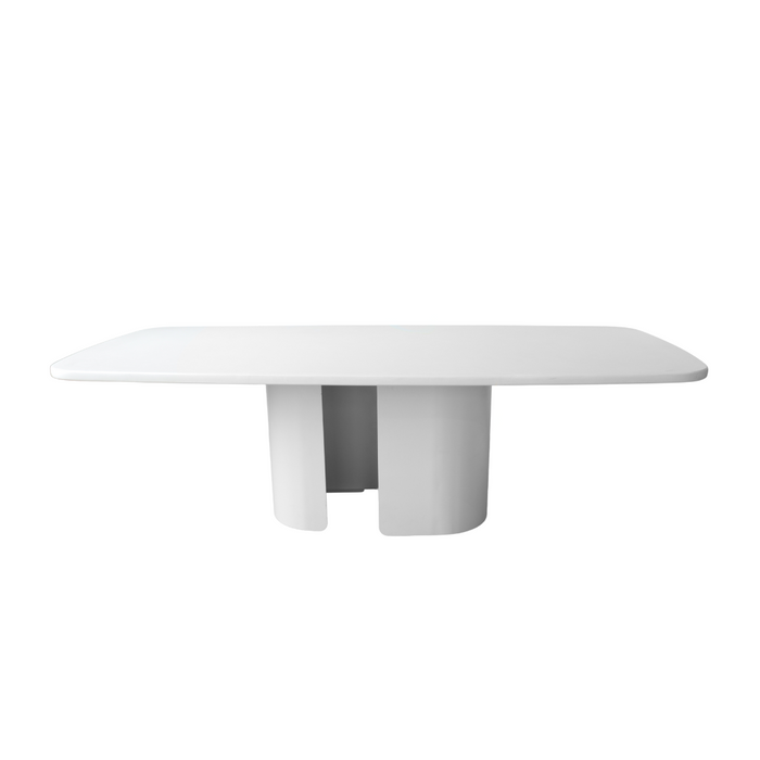 Long Dining Table Nova – MicroSkin Top in Latte – Latte Iron Base – 240 cm