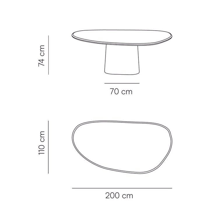 Table à manger forme organique - Look Mortex - Anvers