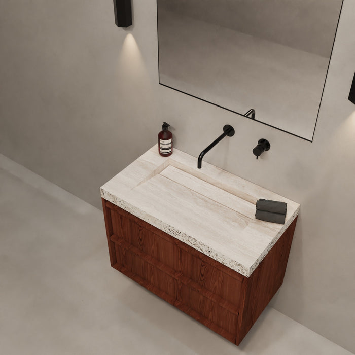 Travertine washbasin top - Soumans - 80 cm