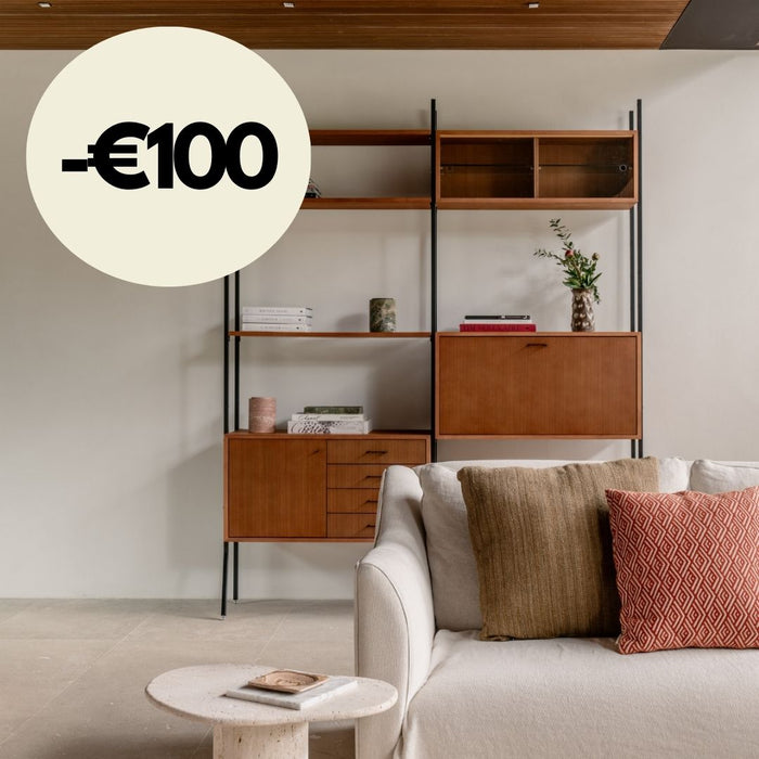 Mueble de pared vintage - Teca - 186×230cm