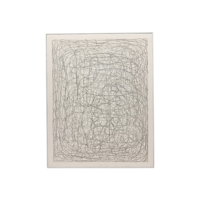 Kunstwerk - 80 cm x 100 cm - Cadre blanc - Imprimé - Aura