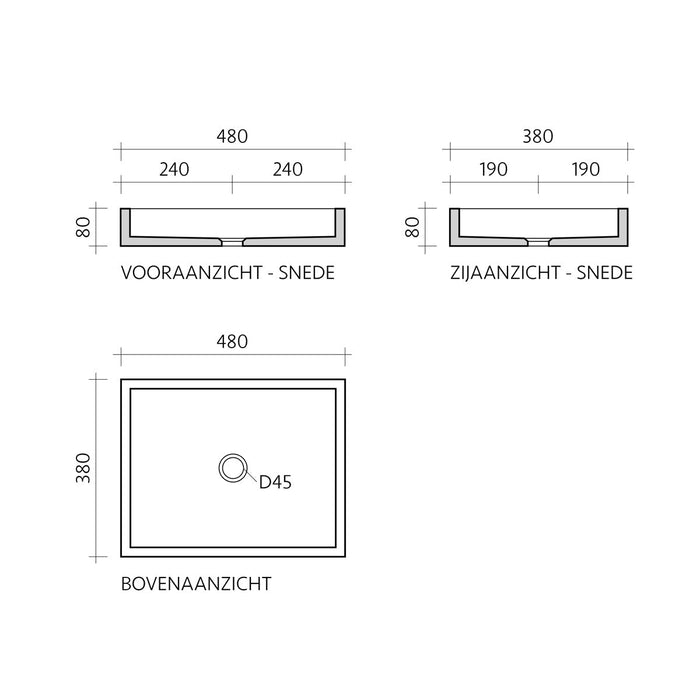Fregadero de mármol George con orificio para grifo - Arenisca gris - Travertino