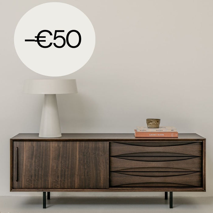 Aparador de TV vintage con cajones - 140 cm - Oskar - Smokewood