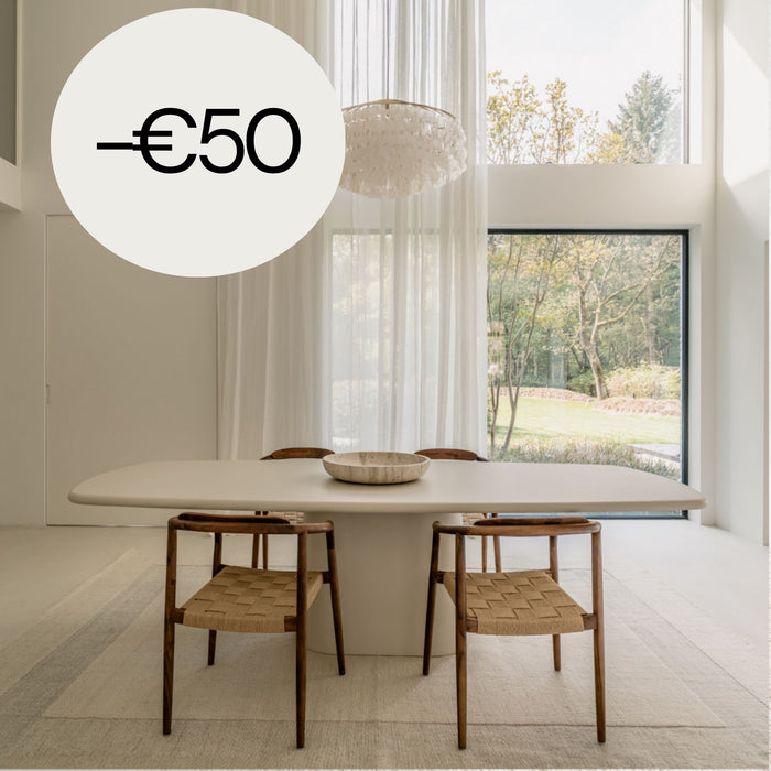 Rechthoekige eettafel - Ovale poot - StoneSkin - Lorient - Latte
