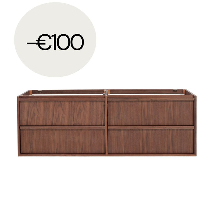 Fien cabinet body - Walnut - 150 cm | Spacious storage cupboard