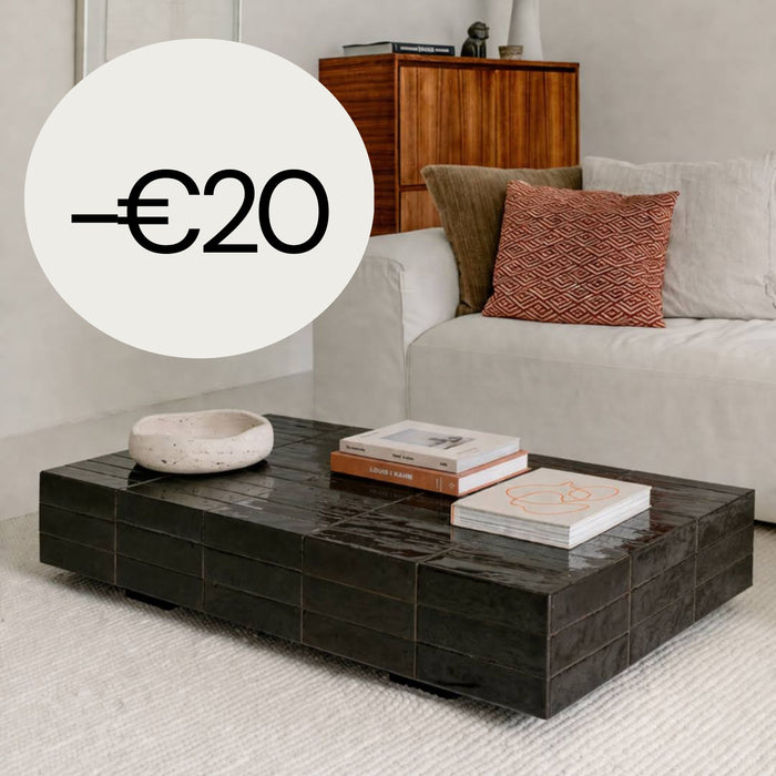Coffee table Tilo - Black tile - 120 cm - Rectangular