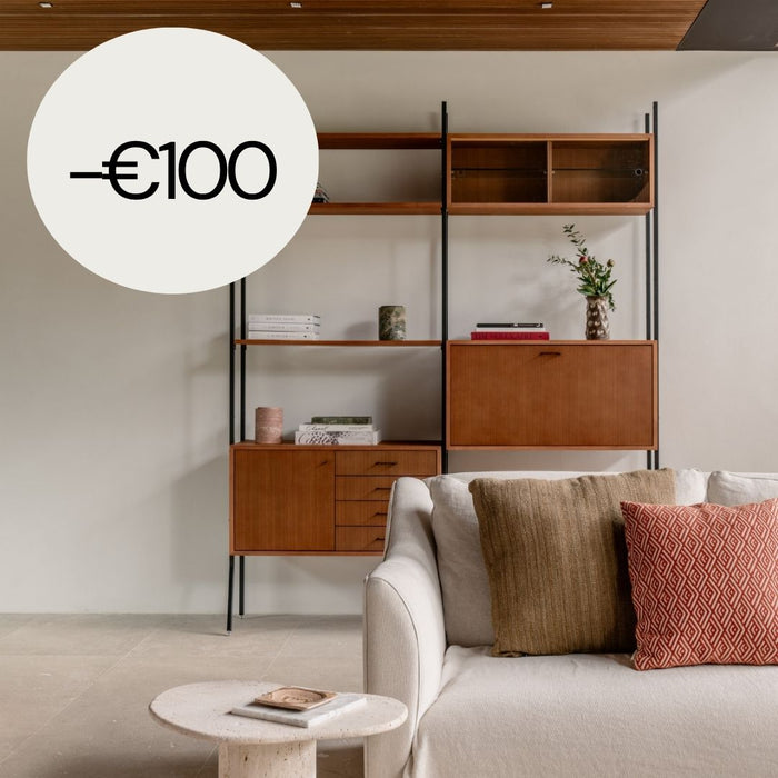 Mueble de pared vintage - Teca - 186×230cm